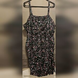 4x Plus Torrid Floral Print Challis Dress Sweetheart Corset Midi Flowers Pockets